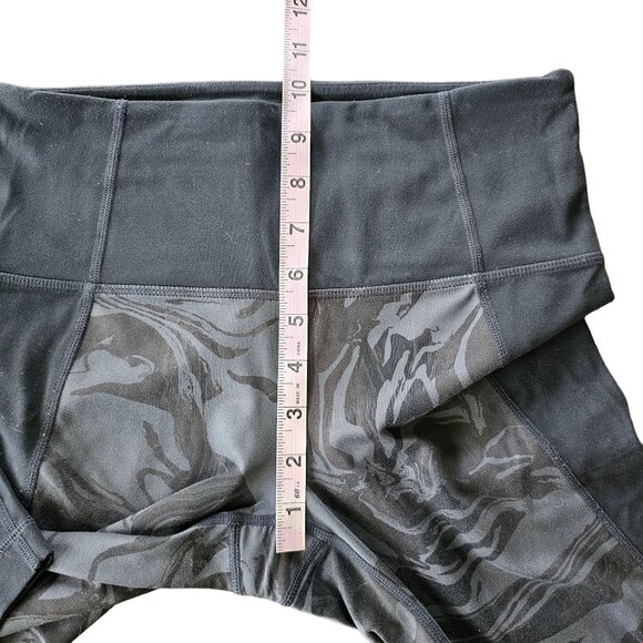 Athleta Swirl Gray Black and Mesh Crop Athletic Wear Leggings Pants size Small - Picture 8 of 10